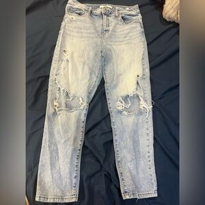 Eunina Super High Rise Mom Crop Jeans Size 11